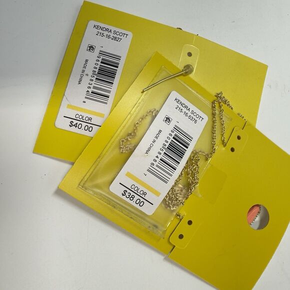 Kendra Scott x Target Eva Gold Coral Magnesite Stone Necklace & Earring Set New - Picture 4 of 4